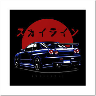 R34 GTR Posters and Art